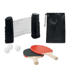 Set de tenis de masa, Item with multi-materials, black