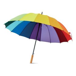 Umbrela curcubeu de 27 inch, Polyester, multicolour