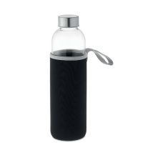 Sticla de sticla in husa 750ml, Glass, black