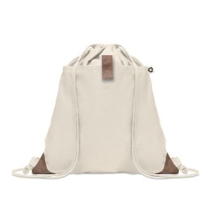 Rucsac cu cordon din bumbac, Cotton, beige