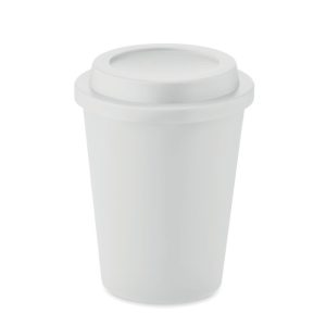 Pahar cu perete dublu PP 300ml, Polypropylene PP, white