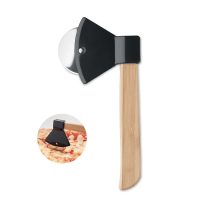   Taietor de pizza din bambus, Item with multi-materials, black