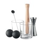   Set de cocktail cu 7 piese, Item with multi-materials, matt silver