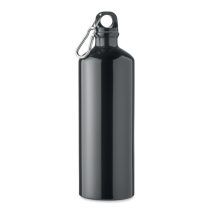 Sticla din aluminiu 1L, Stainless steel, black