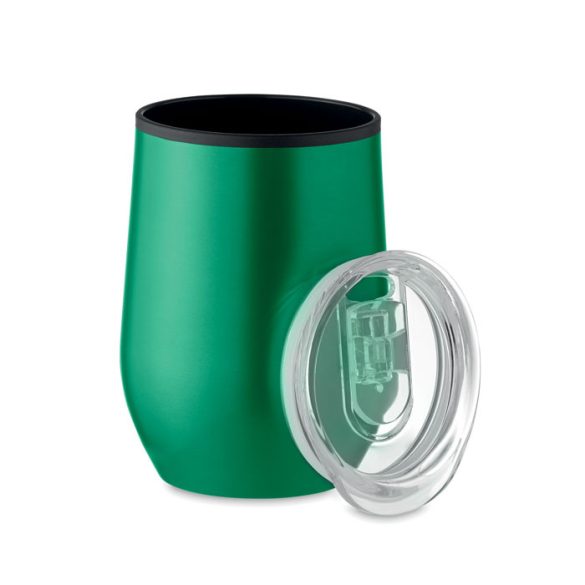 Cana termo, perete dublu 350ml, Stainless steel, green