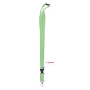 Lanyard cu carabina 20 mm, Cotton, lime