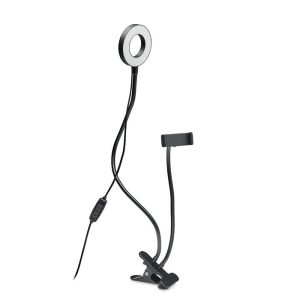 Lampa circulara selfie, ABS, black