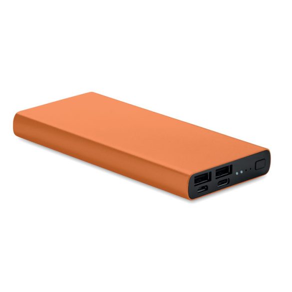 Powerbank 10000 mAh, Aluminium, portocaliu