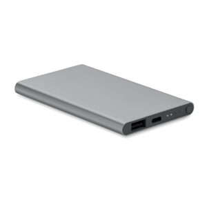 Powerbank de 4000 mAh tip C, Aluminium, titanium