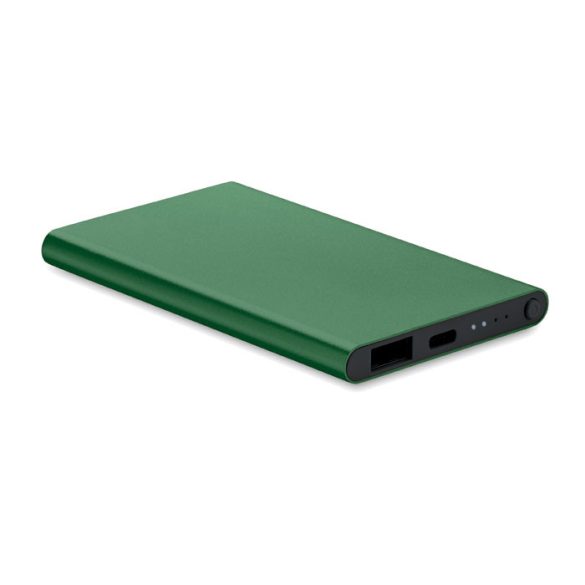 Powerbank de 4000 mAh tip C, Aluminium, verde inchis