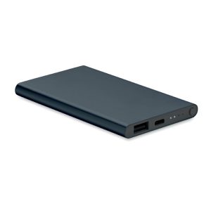 Powerbank de 4000 mAh tip C, Aluminium, albastru marin francez