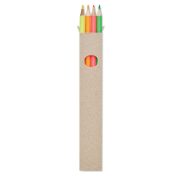 4 creioane tip marker in cutie, Wood, multicolour