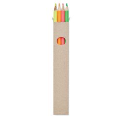 4 creioane tip marker in cutie, Wood, multicolour