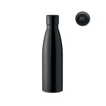 Sticla cu termometru 500 ml, Stainless steel, black