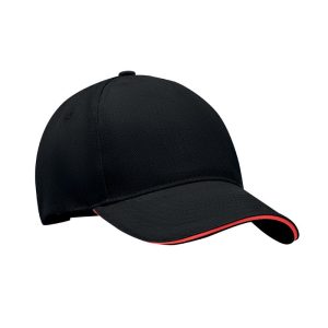 Sapca baseball, Cotton, black/red