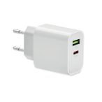 Adaptor USB cu 2 porturi, Polycarbonate, white