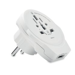 Skross World to Europe USB, Polycarbonate, white