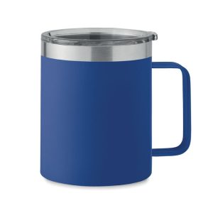 Cana cu perete dublu 300 ml, Stainless steel, blue