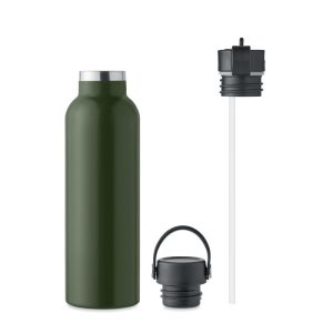 Sticla cu perete dublu 700 ml, Stainless steel, Verde inchis