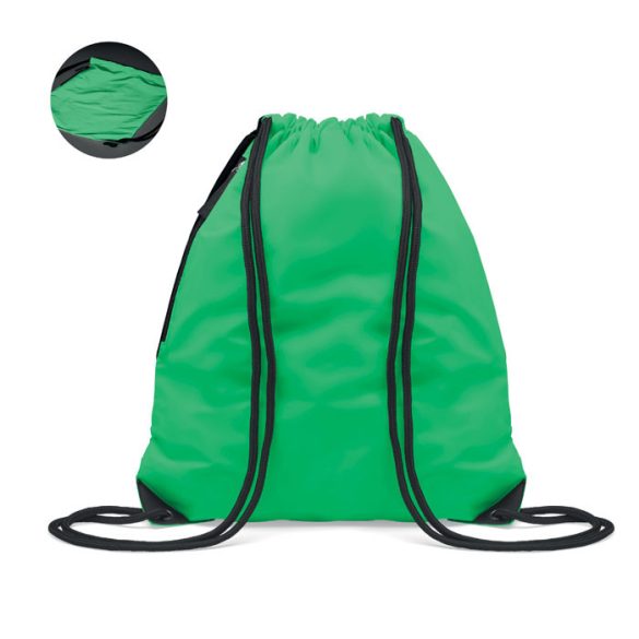 Geanta cu snur luminos, Polyester, green