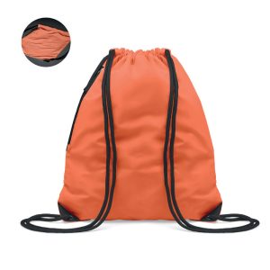 Geanta cu snur luminos, Polyester, orange