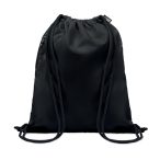 Rucsac cu snur 300D RPET, RPET, black