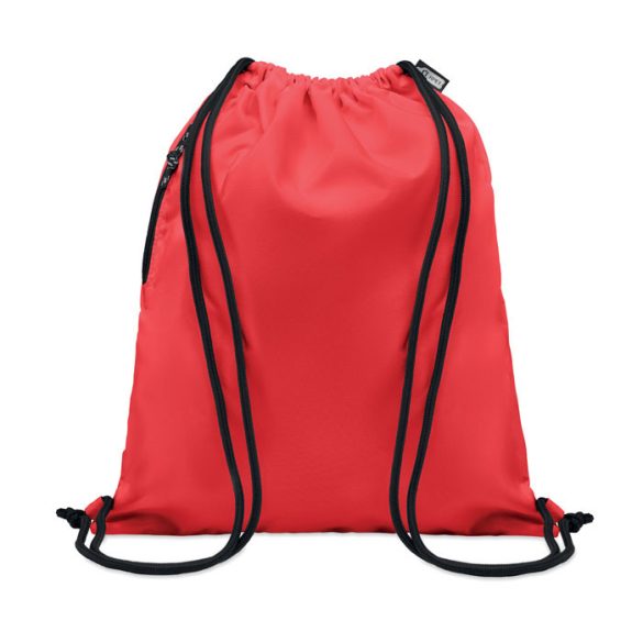 Rucsac cu snur 300D RPET, RPET, rosu