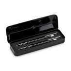 Set de scris din aluminiu, Metal, black