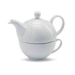 Set ceainic si ceasca de ceai, Ceramics, white