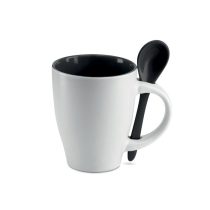 Cana cu lingurita, Ceramics, black