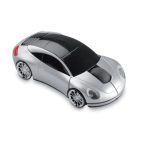 Mouse fara fir in forma masina, Plastic, matt silver