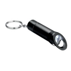 Breloc cu lanterna din metal, Metal, negru