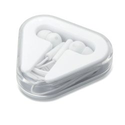 Casti in cutie din PS, Plastic, white