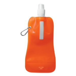Sticla de apa pliabila, Plastic, transparent orange