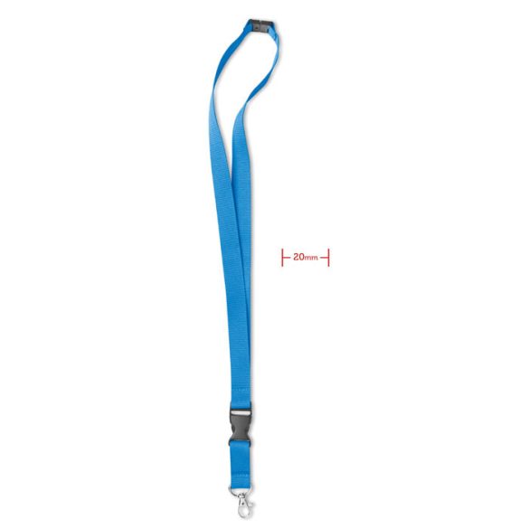 Lanyard cu agatatoare metalica, Polyester, turquoise