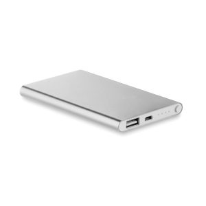 Baterie externa de 4000 mAh pl, Aluminium, matt silver