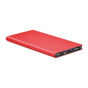 Baterie externa 8000 mAh, Aluminium, red