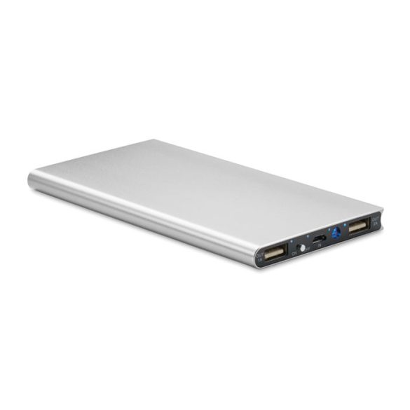 Baterie externa 8000 mAh, Aluminium, matt silver