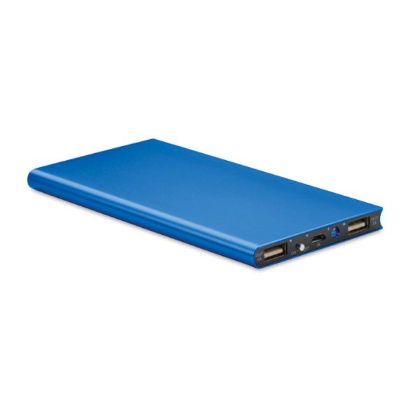 Baterie externa 8000 mAh, Aluminium, royal blue