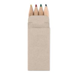 4 mini-creioane colorate, Wood, beige