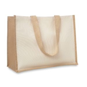 Sacosa iuta/ panza cumparaturi, Jute, beige