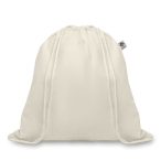 Sac cu cordon, bumbac organic, Organic cotton, beige