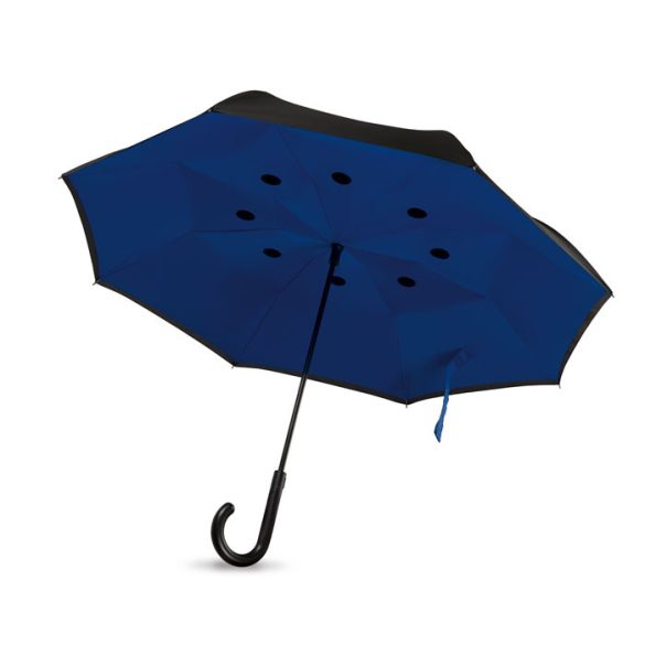 Umbrela cu 2 fete, Polyester, royal blue