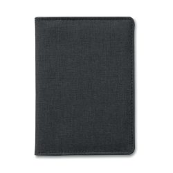 Portofel pasaport 2 nuante, Polyester, black