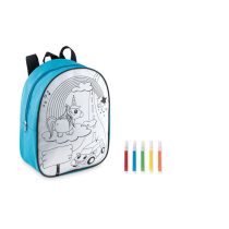 Rucsac cu 5 evidentiatoare, Polyester, turquoise