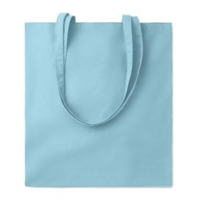 Sacosa cumparaturi cu manere, Cotton, albastru copil