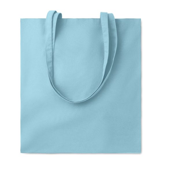 Sacosa cumparaturi cu manere, Cotton, albastru copil