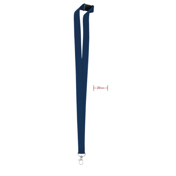 Lanyard, carlig metal, bucla., Polyester, blue