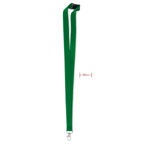 Lanyard, carlig metal, bucla., Polyester, green