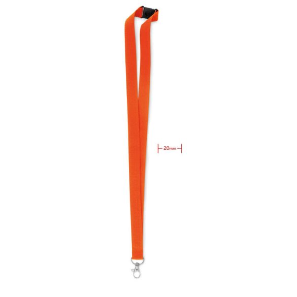 Lanyard, carlig metal, bucla., Polyester, orange